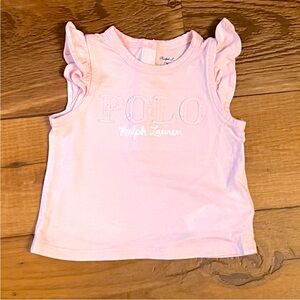 Polo pink sleeveless top size 3M